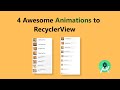 4 Nice Animations for RecyclerView - Android Studio Tutorial (2022)