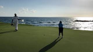 Golf Jayson. Teeth of the Dog Golf Course at Casa de Campo Dominican Republic. Putting at Sunset !