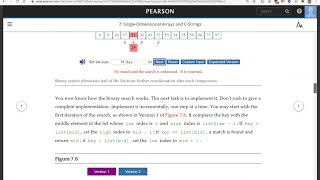 Daniel Liang C++ Section 7.9 Linear and Binary Search