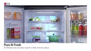 LG Slim French Door Fridge - Pure N Fresh