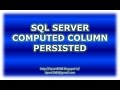 SQL Server Computed Column Persisted
