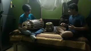 Jayishnu jha play pakhawaj on dhrupad recitation by his friend aniket pathak