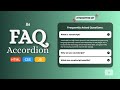 FAQ Accordion HTML CSS JavaScript | Responsive Accordion Tutorial