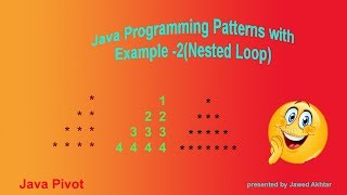 Java programming pattern with Example 2 (Nested Loop) java pivot