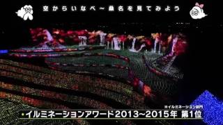 三重県 いなべ～桑名：なばなの里・大パノラマイルミネーション【空から公式】