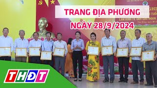 Trang địa phương | 28/9/2024 | H.Tân Hồng - Người cao tuổi nêu gương sáng | THDT