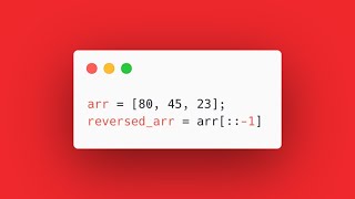 Python REVERSE ARRAYS! 👨‍💻 #shorts
