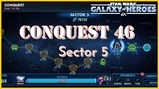 CONQUEST 46 | Hard Sector 5 Feats (w/ BOSS FEATS) SWGOH