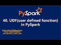 40. UDF(user defined function) in PySpark | Azure Databricks #spark #pyspark #azuresynapse #azure
