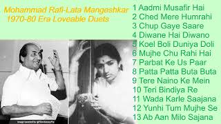 Mohammad Rafi & Lata Mangeshkar Loveable  Duets 1970 80 Era
