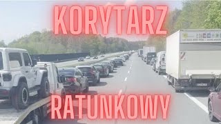 [TRĄBY - GROVER 1510] Przejazd alarmowy przez korytarz ratunkowy zastępu 329[K]40 z OSP Tenczynek