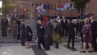 G20 Summit Global Leaders Arrival at CONCERT HALL HAMBURG, GERMANY