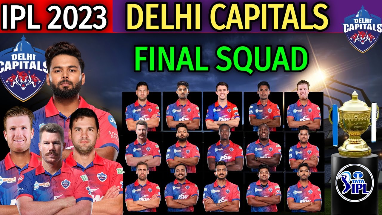 TATA IPL 2023 || Delhi Capitals Full Squad | DC Team Players List 2023 ...