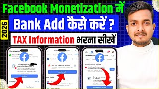 how to set up payout account on facebook | facebook tax information setup 2026 | facebook payout set