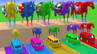 Long Slide Game With Cow Elephant Gorilla Hippopotamus Tiger - 3d Animal Game Funny 3d Animals