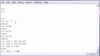Python Programming Tutorial Series From scratch (23 Comparison Operators) | Tutorials point