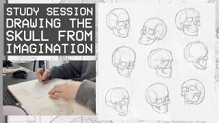 Drawing 50 Skulls From Imagination - Anatomy (Study Session)