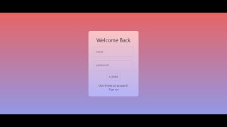 Simple Login screen UI with React.js | Speed Code | code in description| Web Development