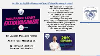 Levinson's Life Insurance Lead Extravaganza Webinar!