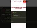 How to create chess board using Python | Python | Practically