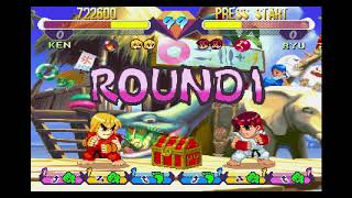 Pocket Fighter (ポケットファイター). [Saturn]. 1CC. 1080p. 60Fps.