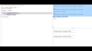 Largest word in a string using python