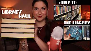 ASMR Library Haul + Come to the Library with Me 📚