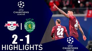 Resumo: RB Leipzig 2-1 Sporting CP | Melhores Momentos | Liga dos Campeões da UEFA 2024/25