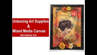 Unboxing Art Supplies & Mixed Media Canvas with Dadarkar Arts