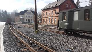 Bahnhof Jöhstadt Schmalspurbahn Wolkenstein Pressnitztalbahn Museumseisenbahn