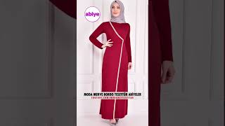 #ModaMerve Bordo #Tesettür #Abiye #Elbise Modelleri 2022 👗