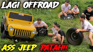 DITDIM OFFROAD PAS HUJAN DERAS, MALAH JEEP PATAH ASS RODA