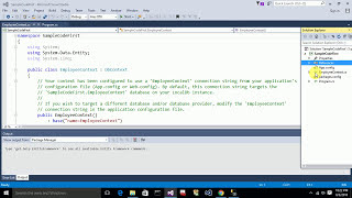 Entity Framework Code First approach in .NET | Creating and Inserting data into table using code | 1