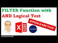FILTER function AND Logical Test made Easy with BYROW & AND functions! Excel Magic Trick 1912