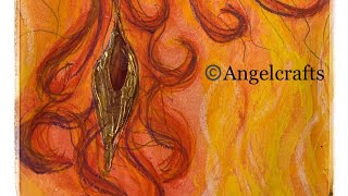 Working some more on my phoenix painting #mixedmedia