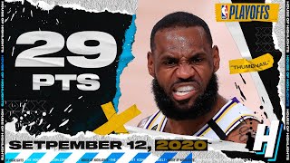 LeBron James 29 Pts 7 Ast Full Game 5 Highlights vs Rockets | September 12, 2020 NBA Playoffs
