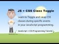 JavaScript Change CSS Class Style className Toggle Tutorial