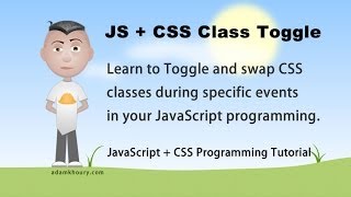 JavaScript Change CSS Class Style className Toggle Tutorial