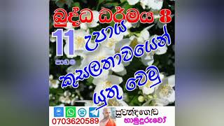 8 ශ්‍රේණිය 11. උපාය කුසලතාවයෙන් යුතු වෙමු - Upaya kusalathawayen yuthu wemu - Grade 8