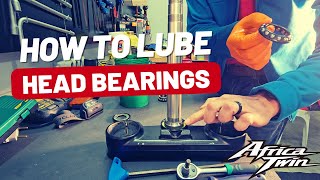 How to maintain and lube your steering head bearings - Honda Africa Twin CRF1100 - Steering stem