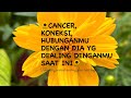 🌻CANCER, KONEKSIMU DENGAN SESEORANG ❤️ SAAT INI🌻#tarotputrisolo #lovelife #cancer #timeless