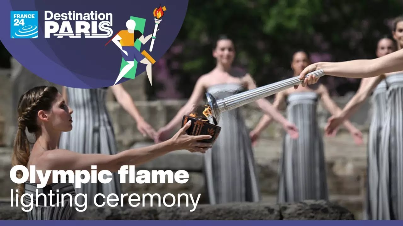 🔥 PARIS 2024: Olympic Flame Lighting Ceremony • FRANCE 24 English ...