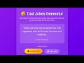 Dad Jokes Generator using HTML, CSS & JavaScript | Fun Web Project