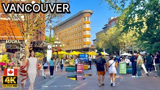 [4K] ☀️🇨🇦  Downtown Vancouver BC, Canada. Summer Walk on Amazing Sunny Day- August, 2024