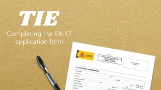 Guide to the TIE - How to complete the EX-17 Application Form