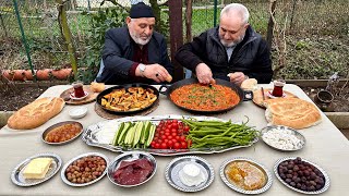 THE BEST TURKISH VILLAGE BREAKFAST EVER 🍳 EASY RECIPES❗️ OUTDOOR COOKING