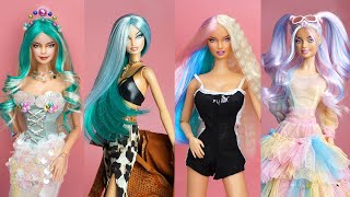 DIY Barbie Doll Hairstyles - How To Make Purple Doll Hair - 8 Amazing Barbie Hair Transformations