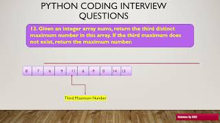 Leet Code 414 Third Maximum Number. Python Coding Interview Question. #python #leetcode