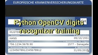 Digits recognition with python opencv