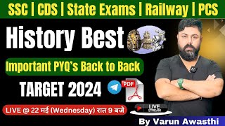 History Most Important Previous Year Questions | SSC | RPF | CDS | State PCS